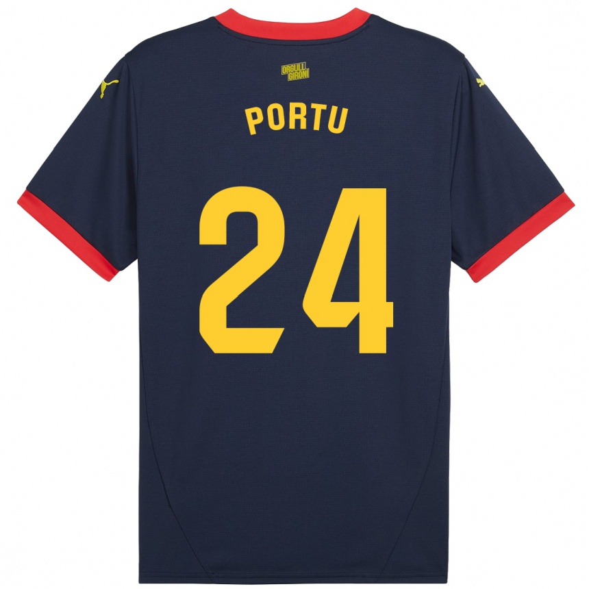 Kids Football Portu #24 Navy Red Away Jersey 2024/25 T-Shirt Australia