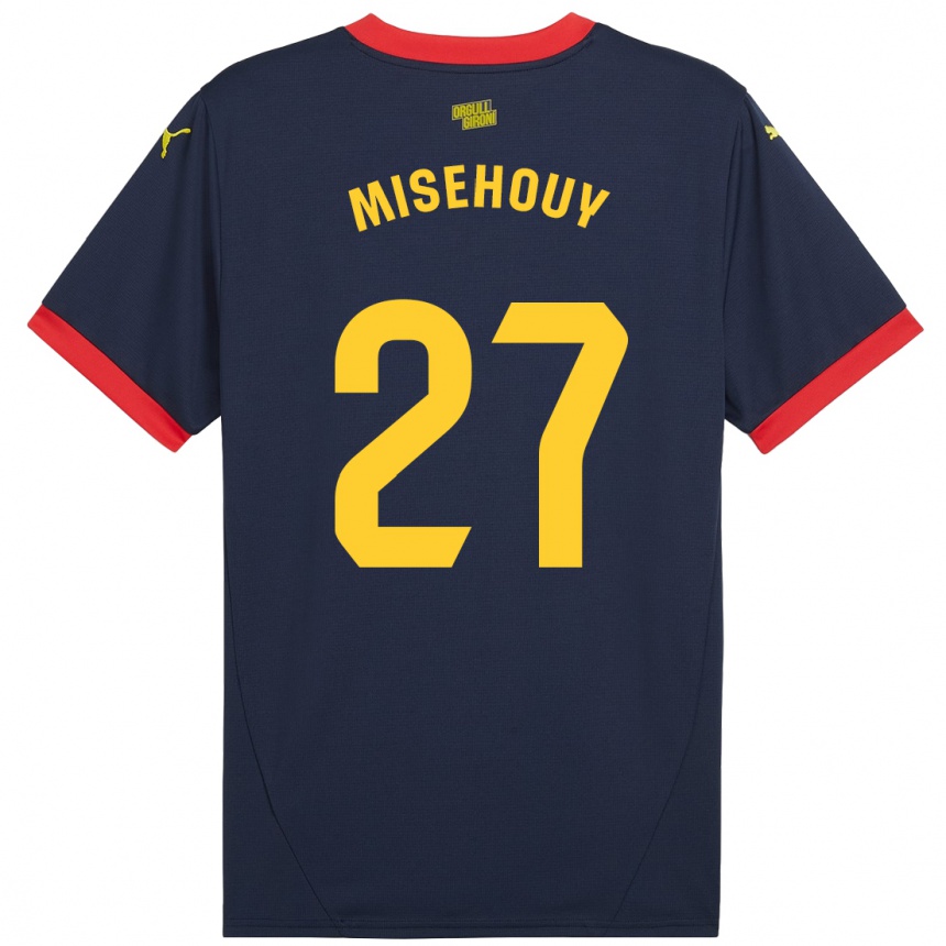 Kids Football Gabriel Misehouy #27 Navy Red Away Jersey 2024/25 T-Shirt Australia