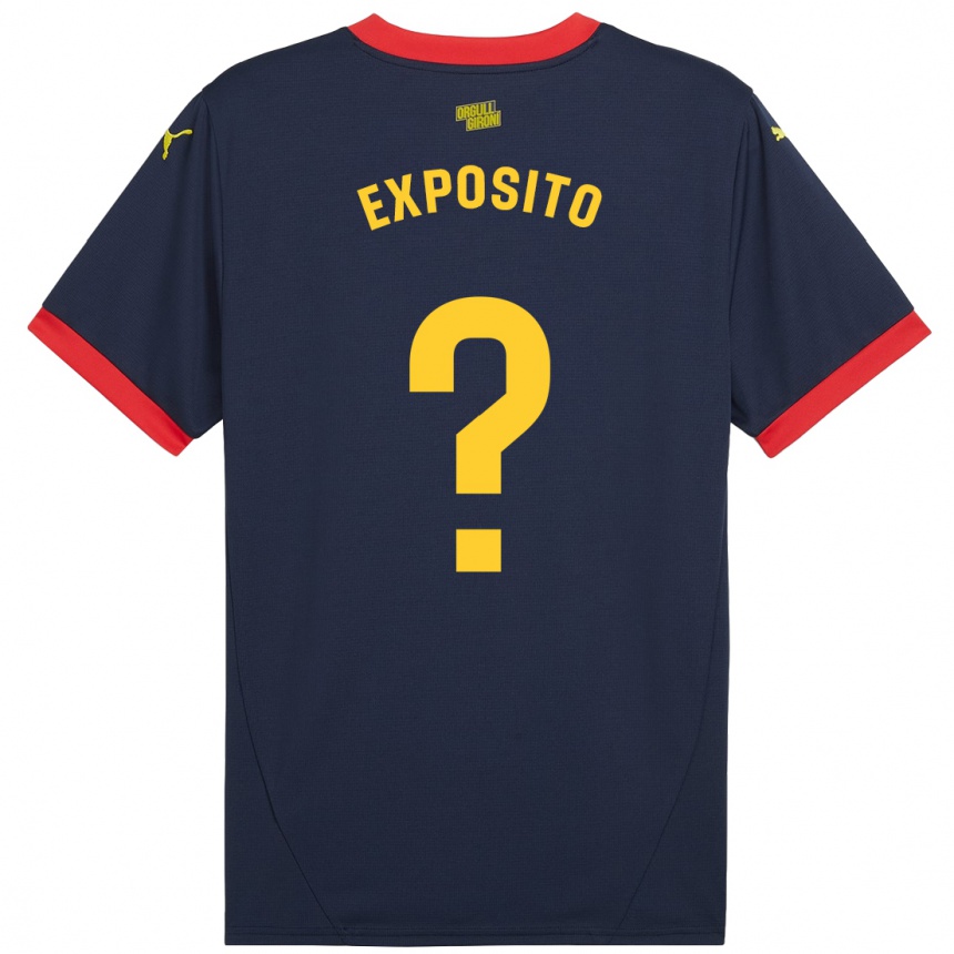 Kids Football Samu Exposito #0 Navy Red Away Jersey 2024/25 T-Shirt Australia