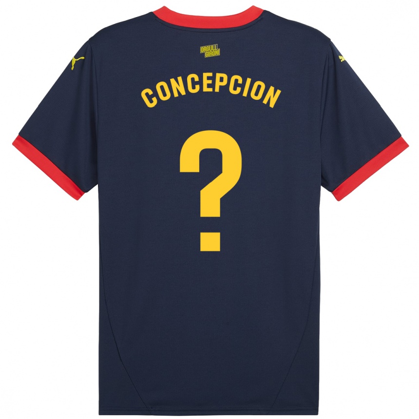 Kids Football Elian Concepción #0 Navy Red Away Jersey 2024/25 T-Shirt Australia