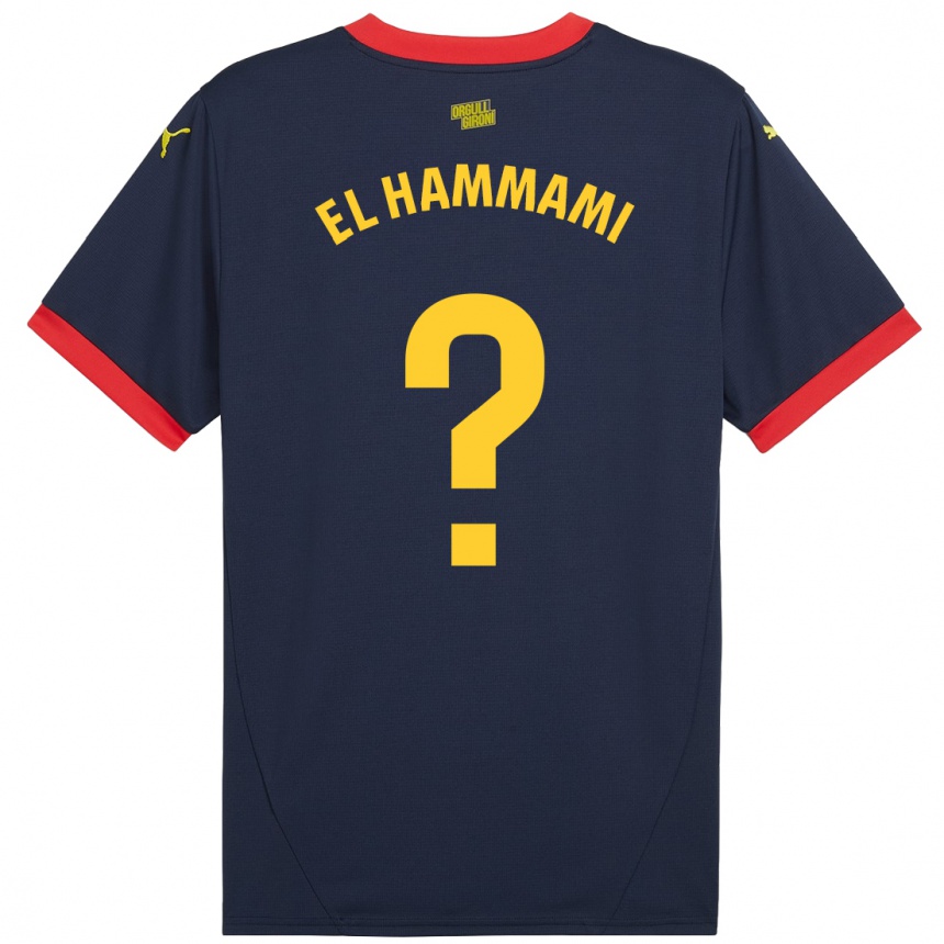 Kids Football Ayoub El Hammami #0 Navy Red Away Jersey 2024/25 T-Shirt Australia