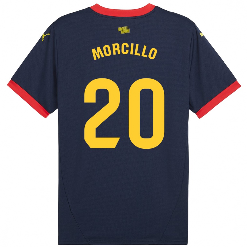 Kids Football Luis Morcillo #20 Navy Red Away Jersey 2024/25 T-Shirt Australia