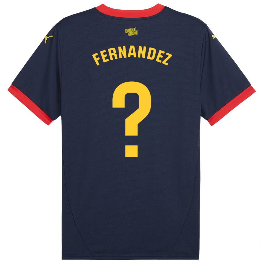 Kids Football Marc Fernández #0 Navy Red Away Jersey 2024/25 T-Shirt Australia