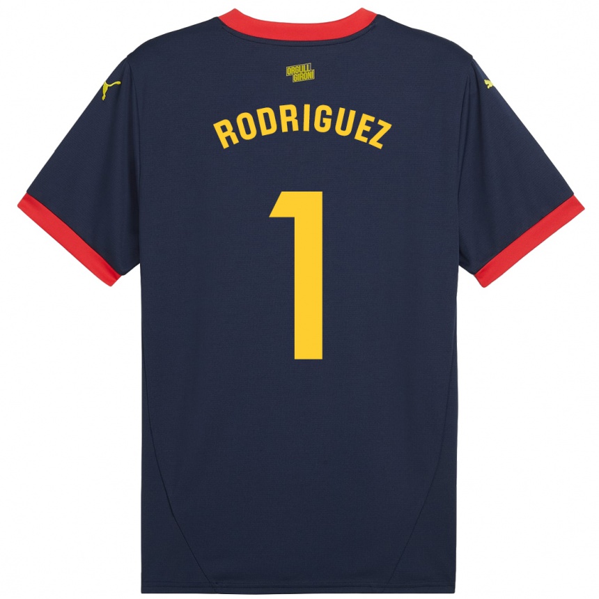 Kids Football Maria Rodríguez #1 Navy Red Away Jersey 2024/25 T-Shirt Australia