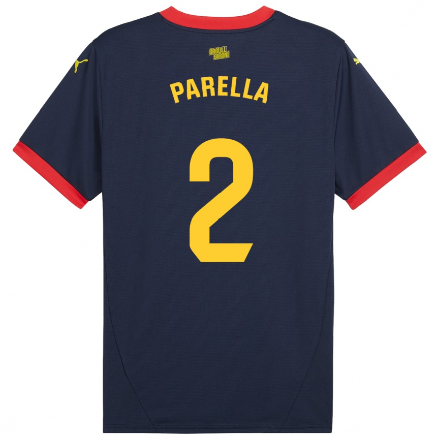 Kids Football Virginia Parella #2 Navy Red Away Jersey 2024/25 T-Shirt Australia