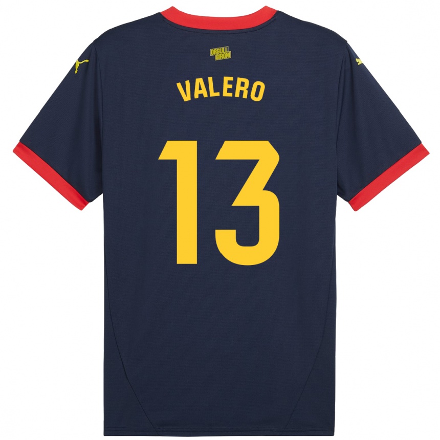 Kids Football Eliana Valero #13 Navy Red Away Jersey 2024/25 T-Shirt Australia