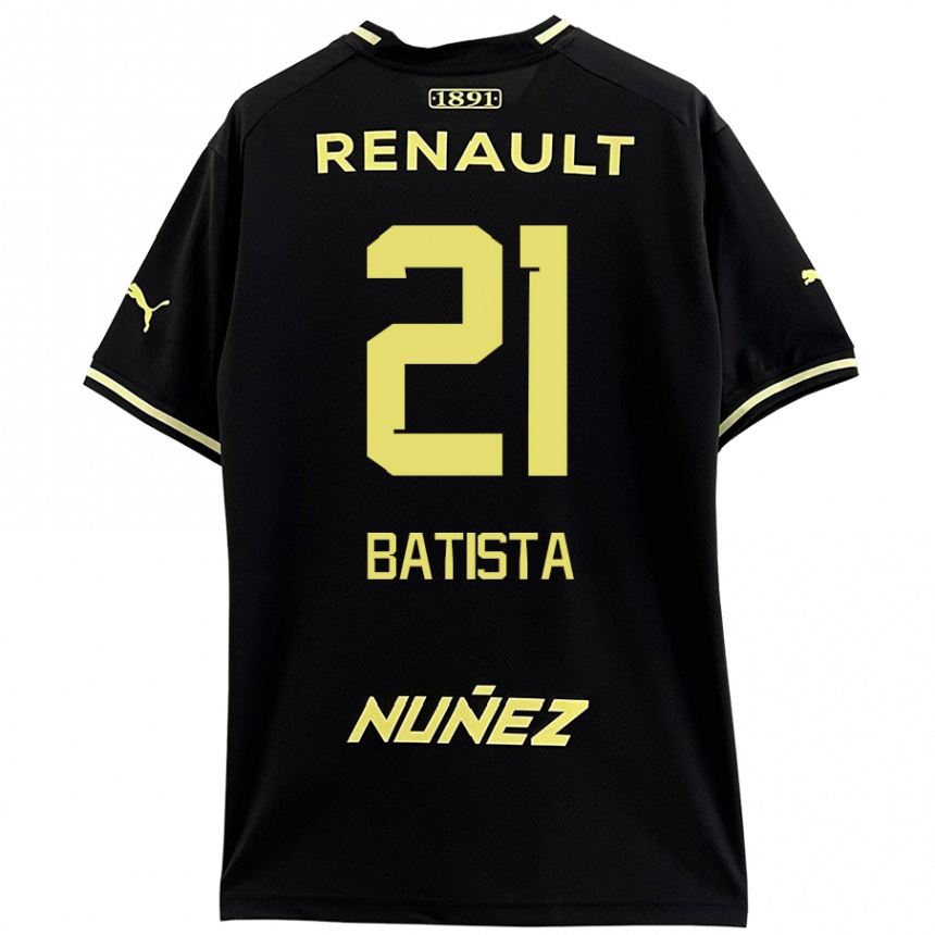 Kids Football Facundo Batista #21 Black Yellow Away Jersey 2024/25 T-Shirt Australia