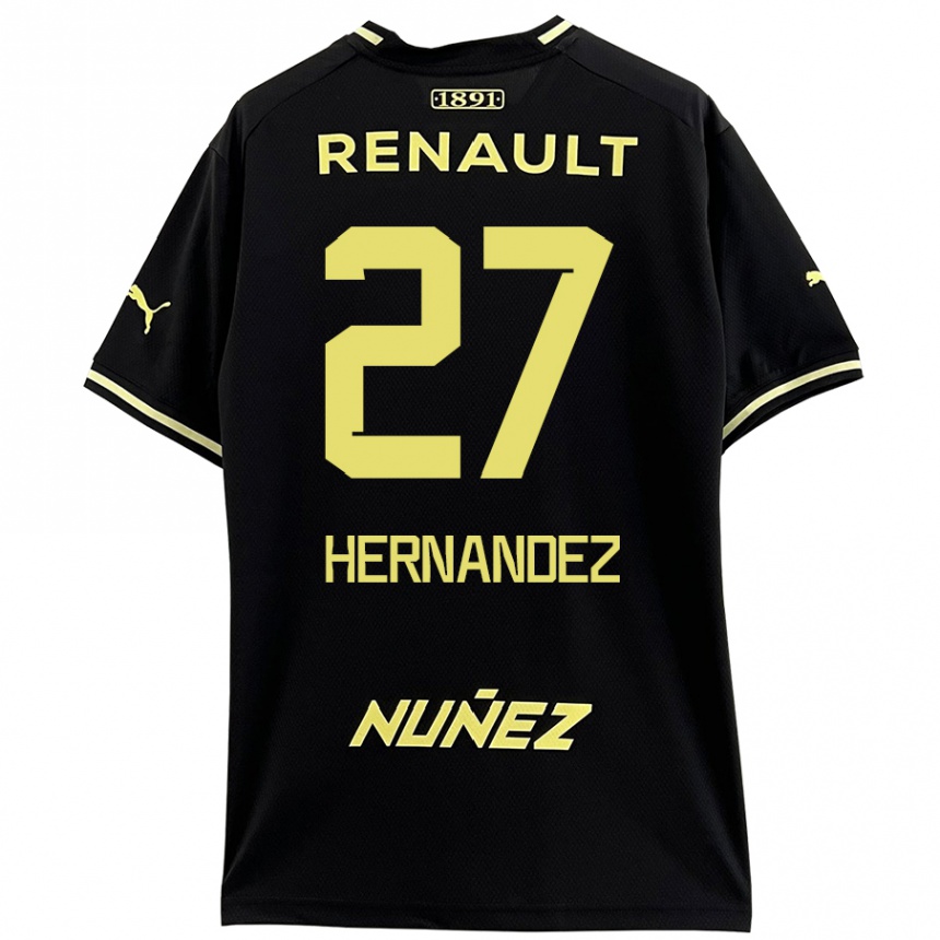 Kids Football Lucas Hernández #27 Black Yellow Away Jersey 2024/25 T-Shirt Australia