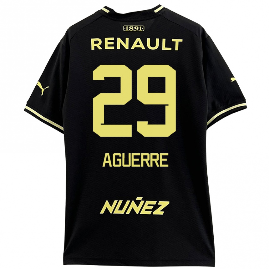 Kids Football Washington Aguerre #29 Black Yellow Away Jersey 2024/25 T-Shirt Australia