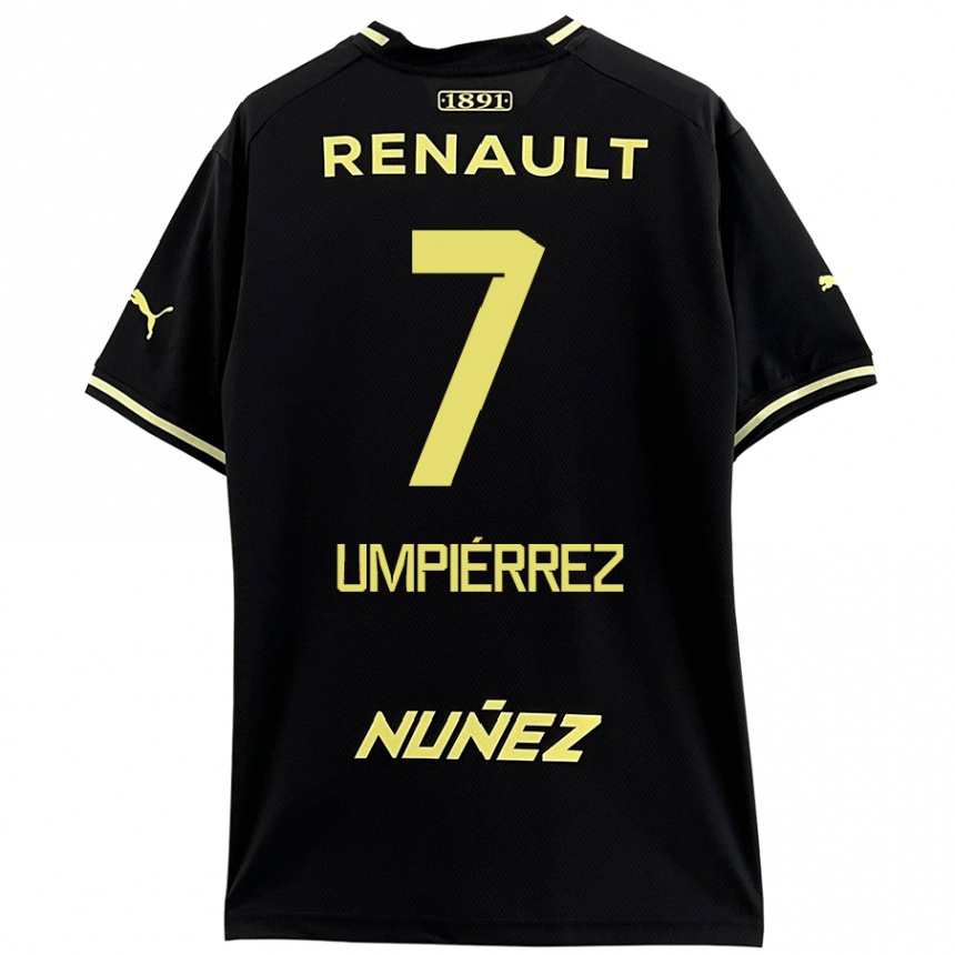 Kids Football Leandro Umpiérrez #7 Black Yellow Away Jersey 2024/25 T-Shirt Australia