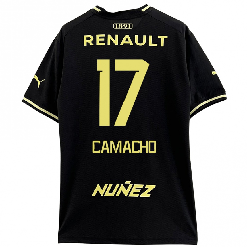 Kids Football Sebastián Camacho #17 Black Yellow Away Jersey 2024/25 T-Shirt Australia