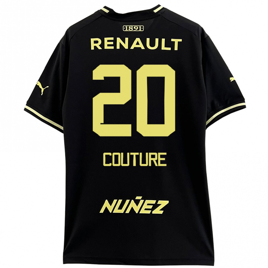 Kids Football Lorenzo Couture #20 Black Yellow Away Jersey 2024/25 T-Shirt Australia