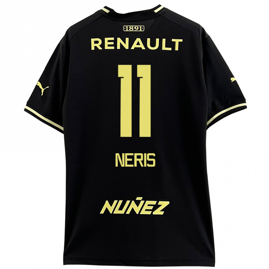 Kids Football José Neris #11 Black Yellow Away Jersey 2024/25 T-Shirt Australia