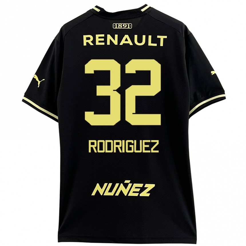 Kids Football Randall Rodríguez #32 Black Yellow Away Jersey 2024/25 T-Shirt Australia