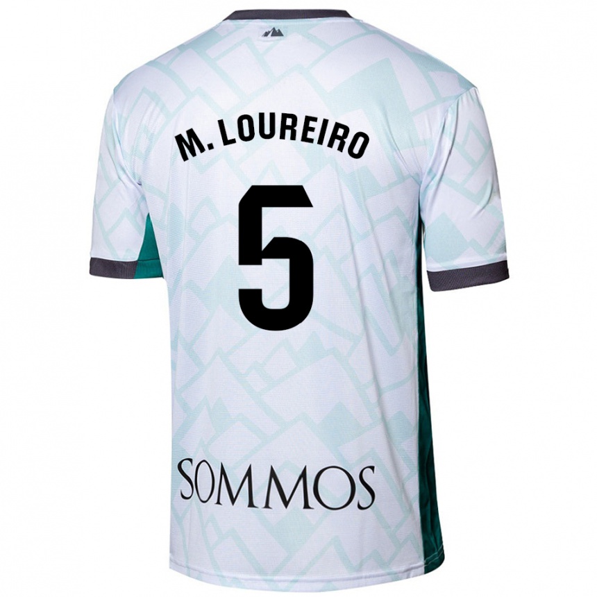 Kids Football Miguel Loureiro #5 White Green Away Jersey 2024/25 T-Shirt Australia