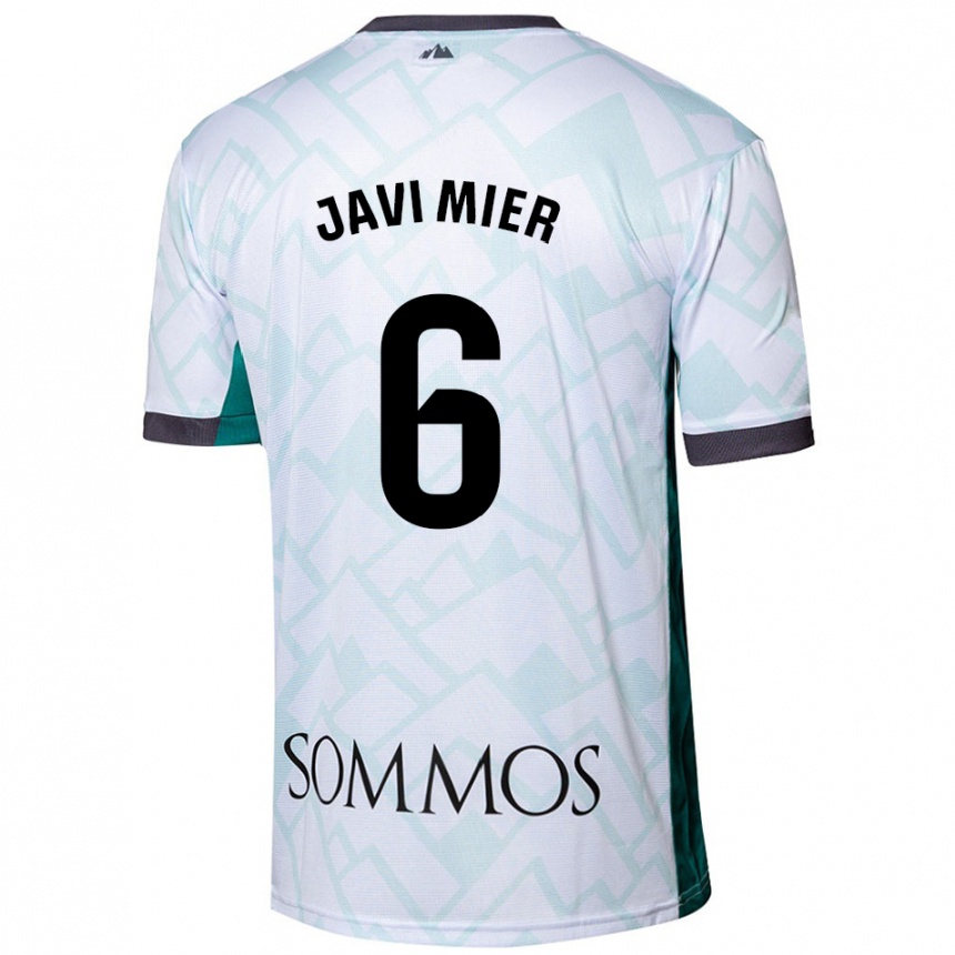 Kids Football Javi Mier #6 White Green Away Jersey 2024/25 T-Shirt Australia