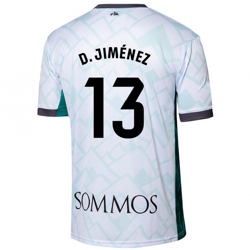 Kids Football Dani Jiménez #13 White Green Away Jersey 2024/25 T-Shirt Australia