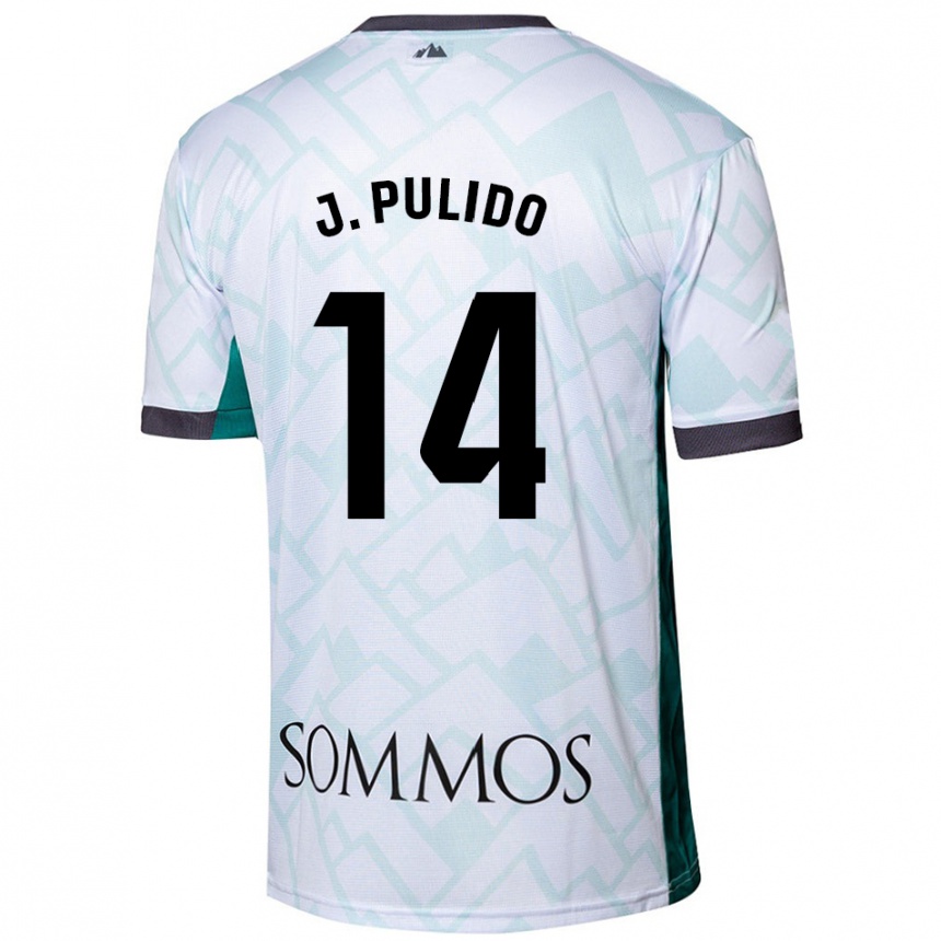 Kids Football Jorge Pulido #14 White Green Away Jersey 2024/25 T-Shirt Australia