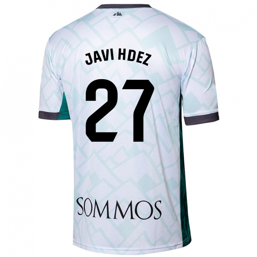 Kids Football Javi Hernández #27 White Green Away Jersey 2024/25 T-Shirt Australia