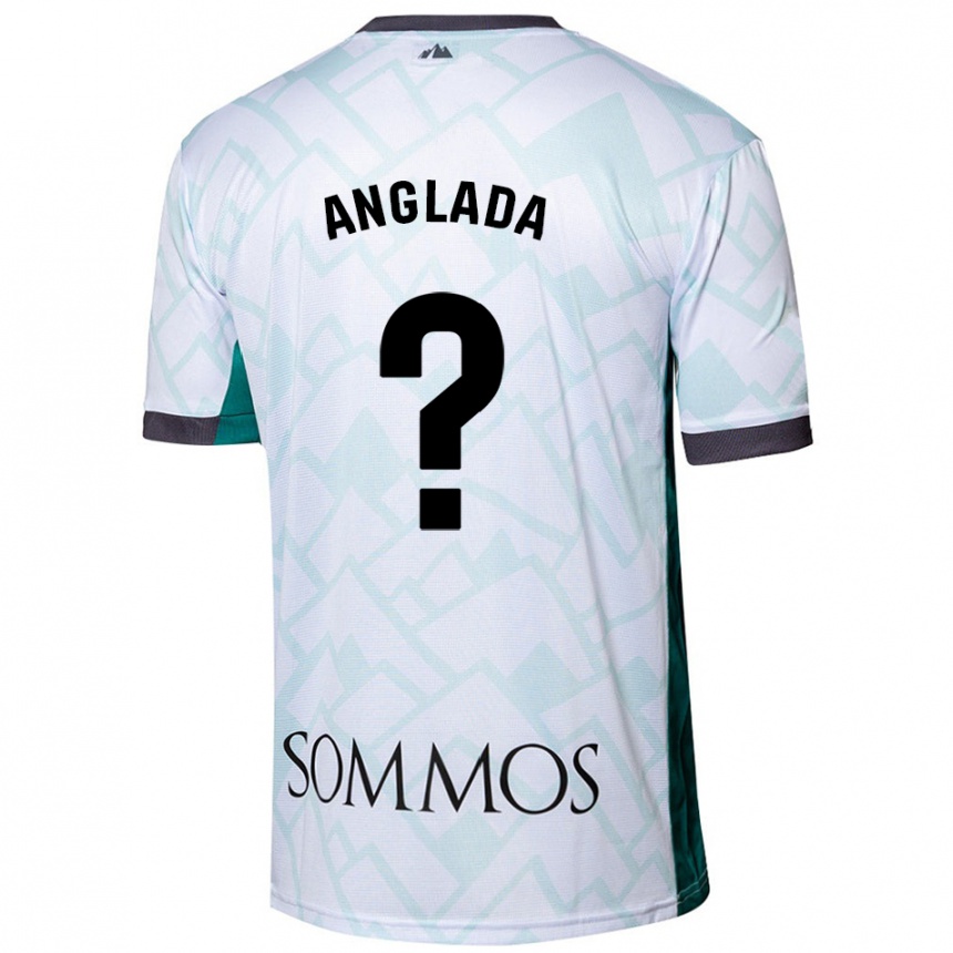 Kids Football Hugo Anglada #0 White Green Away Jersey 2024/25 T-Shirt Australia