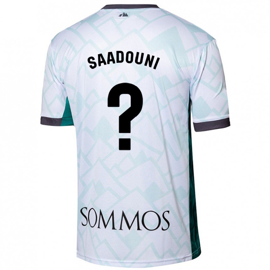 Kids Football Mohammed Saadouni #0 White Green Away Jersey 2024/25 T-Shirt Australia