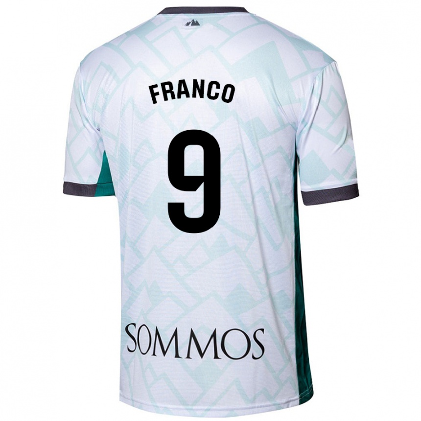 Kids Football Santi Franco #9 White Green Away Jersey 2024/25 T-Shirt Australia