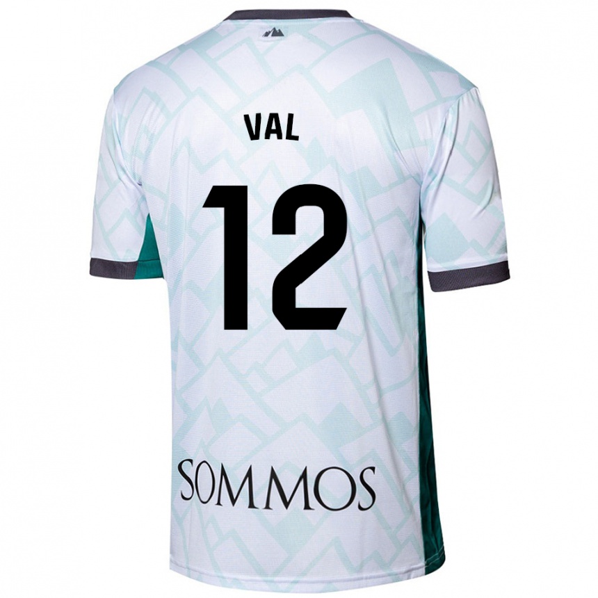 Kids Football Ángel Val #12 White Green Away Jersey 2024/25 T-Shirt Australia