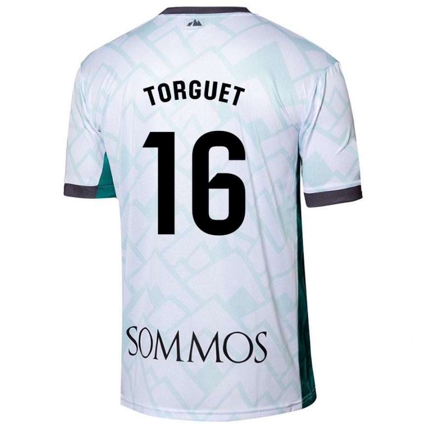 Kids Football Miguel Torguet #16 White Green Away Jersey 2024/25 T-Shirt Australia