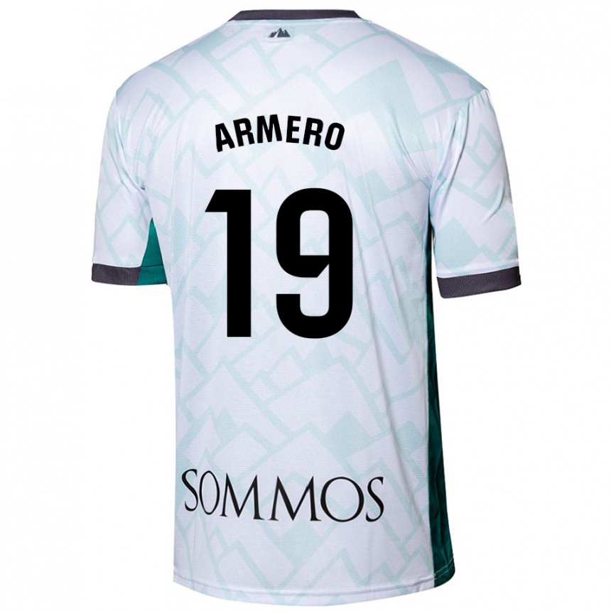 Kids Football Sergi Armero #19 White Green Away Jersey 2024/25 T-Shirt Australia