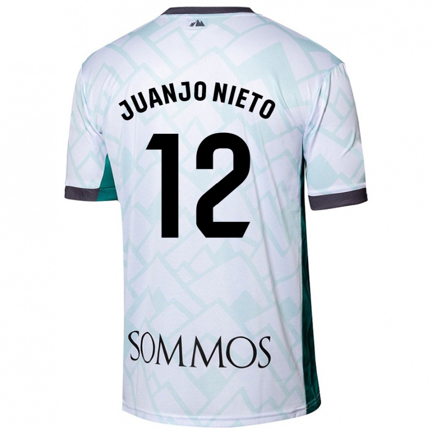 Kids Football Juanjo Nieto #12 White Green Away Jersey 2024/25 T-Shirt Australia