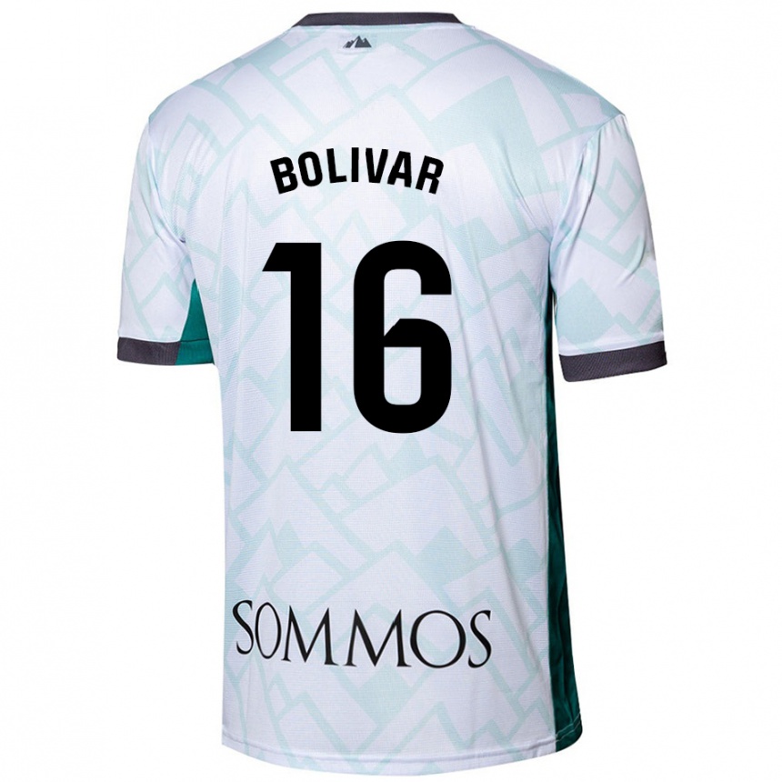 Kids Football Jovanny Bolívar #16 White Green Away Jersey 2024/25 T-Shirt Australia