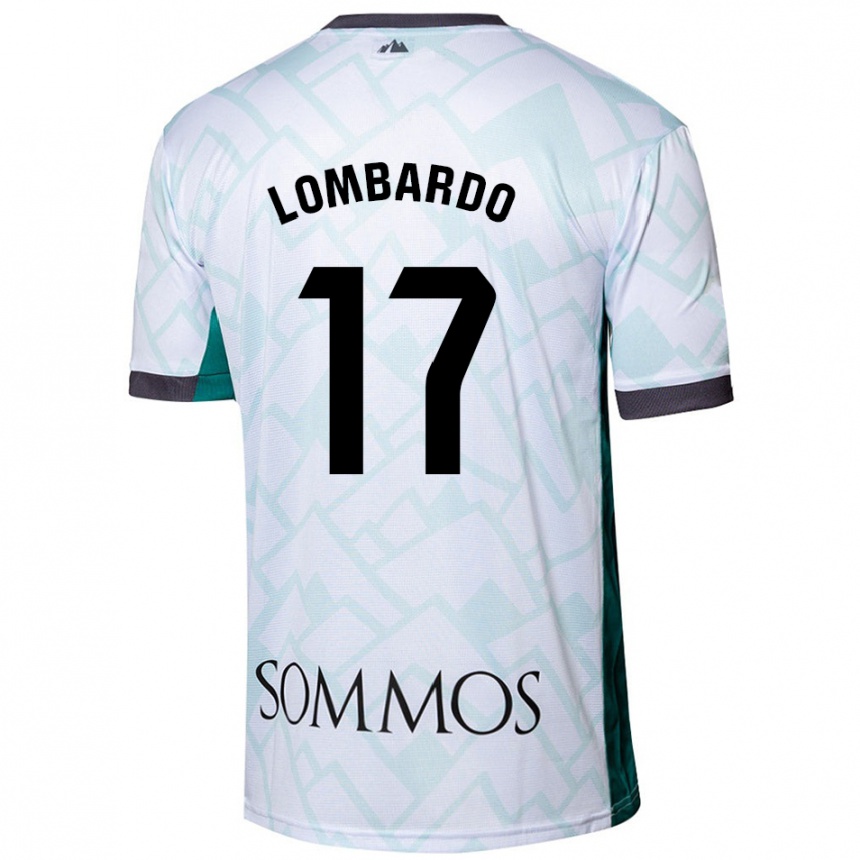 Kids Football Enzo Lombardo #17 White Green Away Jersey 2024/25 T-Shirt Australia