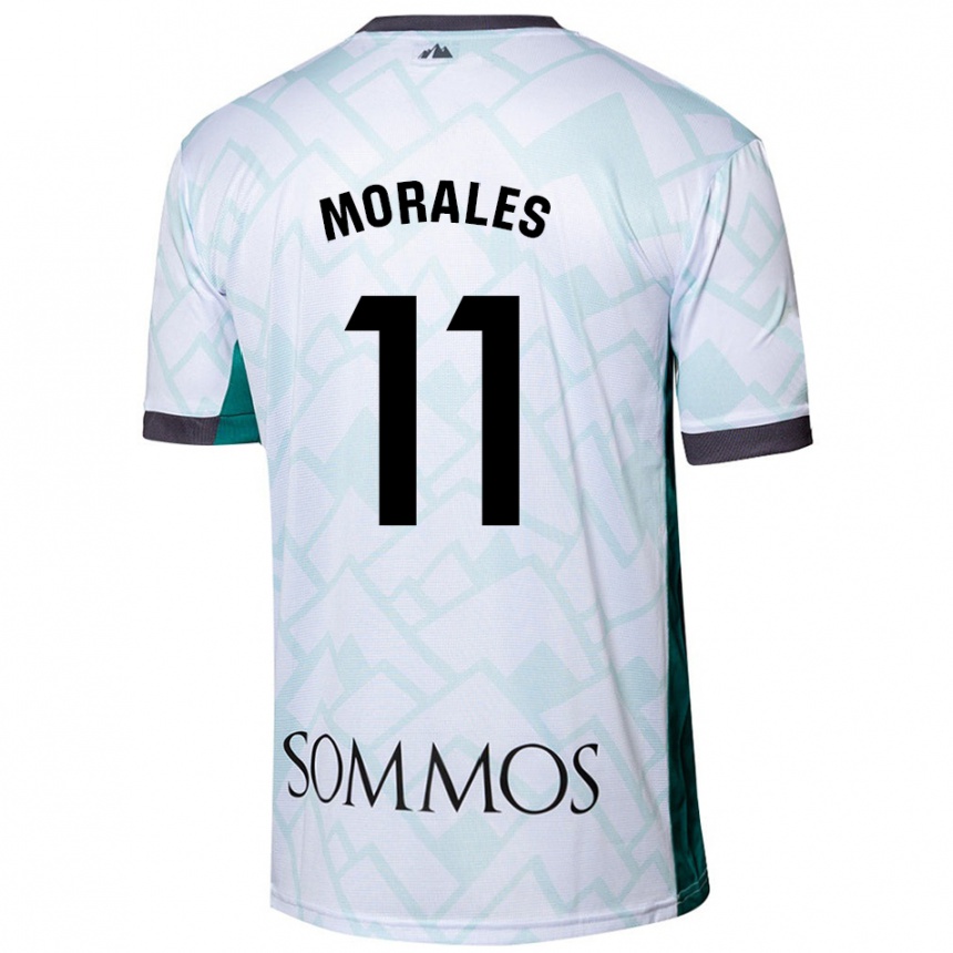 Kids Football Carolina Morales #11 White Green Away Jersey 2024/25 T-Shirt Australia