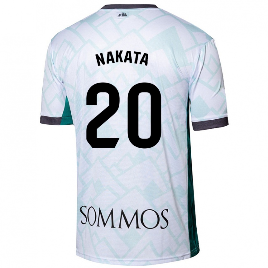 Kids Football Yuki Nakata #20 White Green Away Jersey 2024/25 T-Shirt Australia