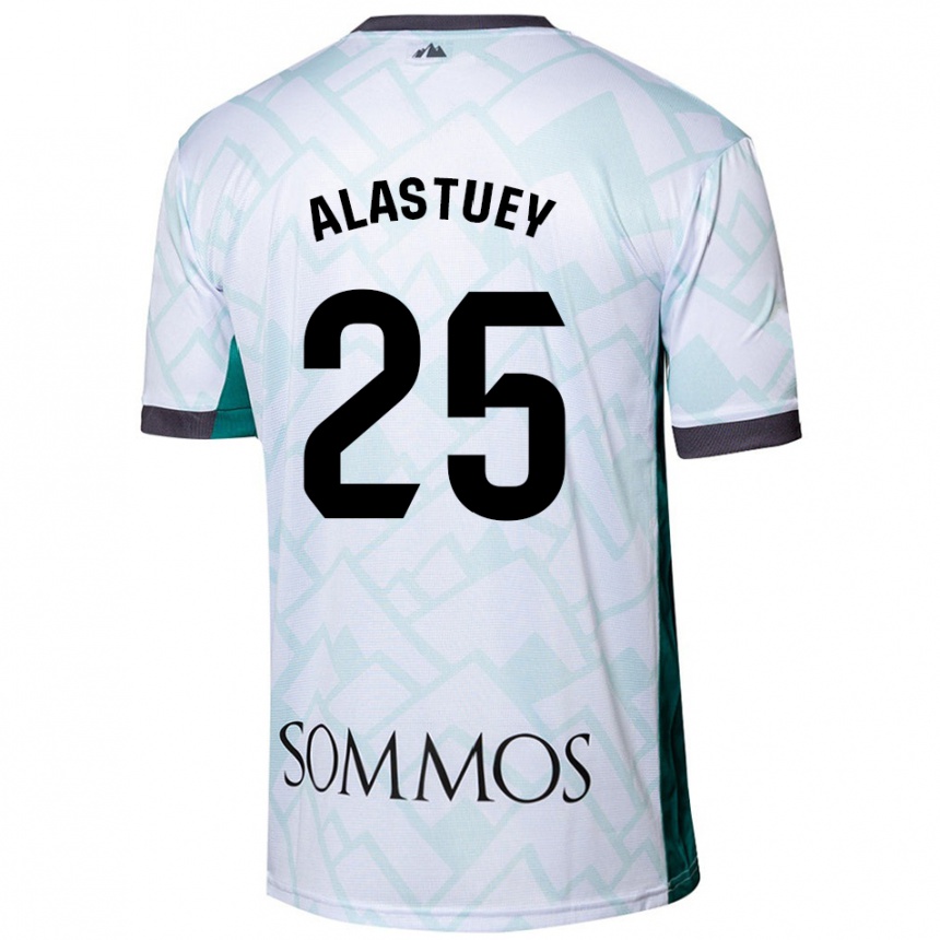 Kids Football Martina Alastuey #25 White Green Away Jersey 2024/25 T-Shirt Australia