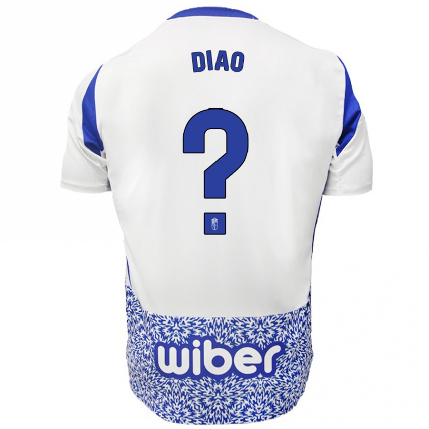 Kids Football Siren Diao #0 White Blue Away Jersey 2024/25 T-Shirt Australia