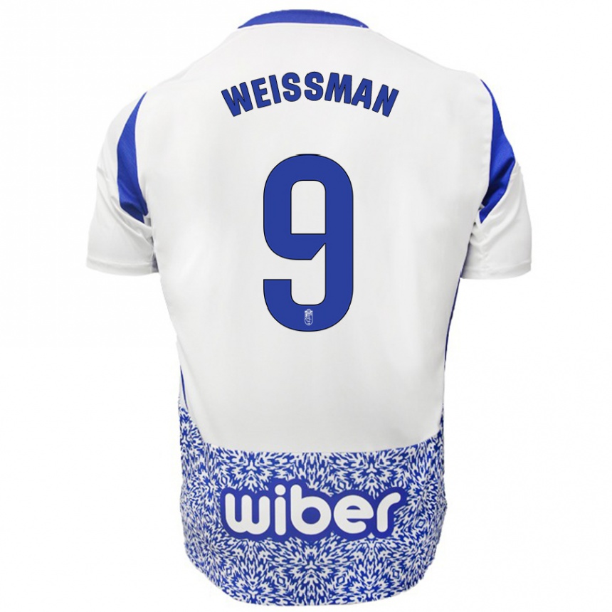 Kids Football Shon Weissman #9 White Blue Away Jersey 2024/25 T-Shirt Australia