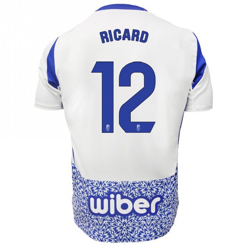 Kids Football Ricard Sanchez #12 White Blue Away Jersey 2024/25 T-Shirt Australia