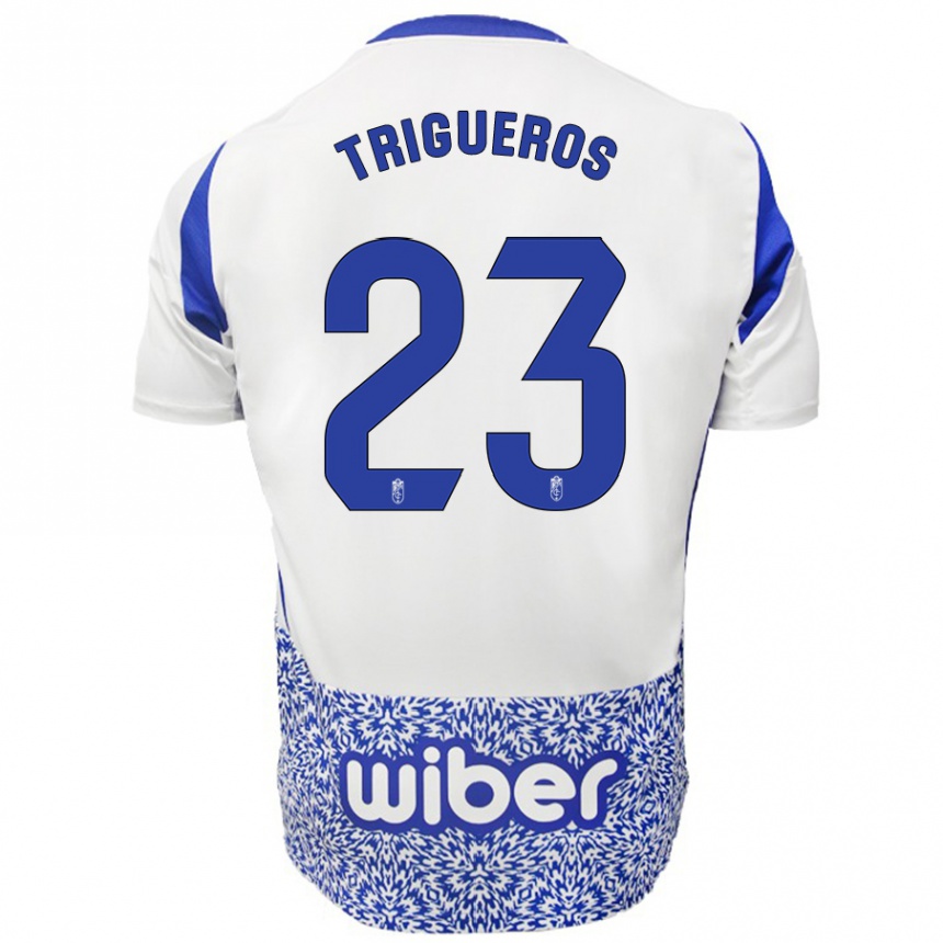 Kids Football Manu Trigueros #23 White Blue Away Jersey 2024/25 T-Shirt Australia