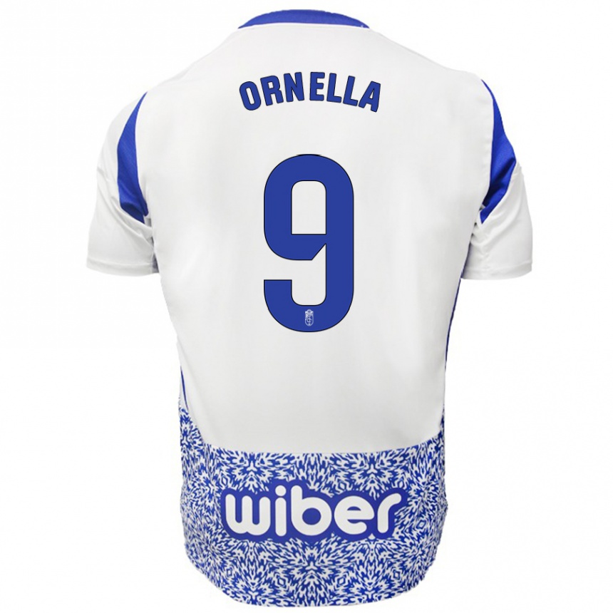 Kids Football Ornella María Vignola Cabot #9 White Blue Away Jersey 2024/25 T-Shirt Australia