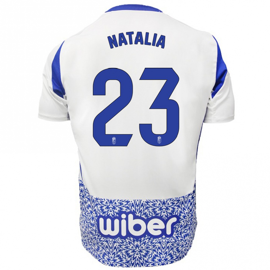 Kids Football Natalia #23 White Blue Away Jersey 2024/25 T-Shirt Australia