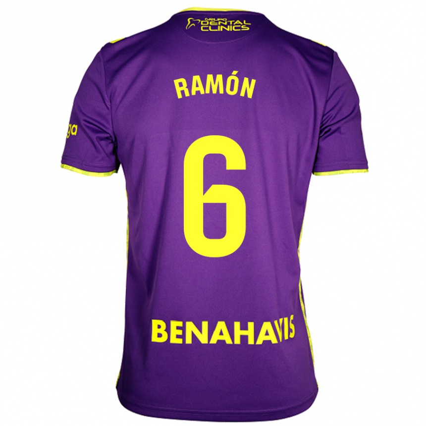 Kids Football Ramón Enríquez #6 Purple Yellow Away Jersey 2024/25 T-Shirt Australia