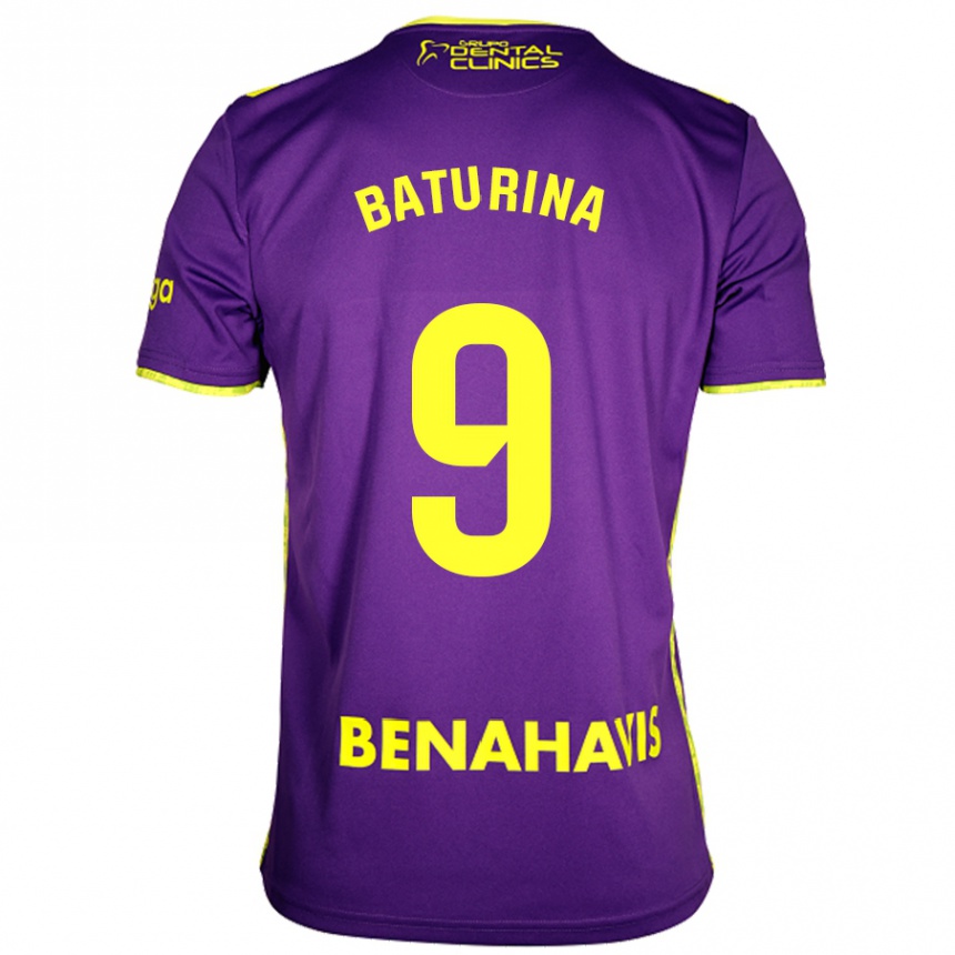 Kids Football Roko Baturina #9 Purple Yellow Away Jersey 2024/25 T-Shirt Australia