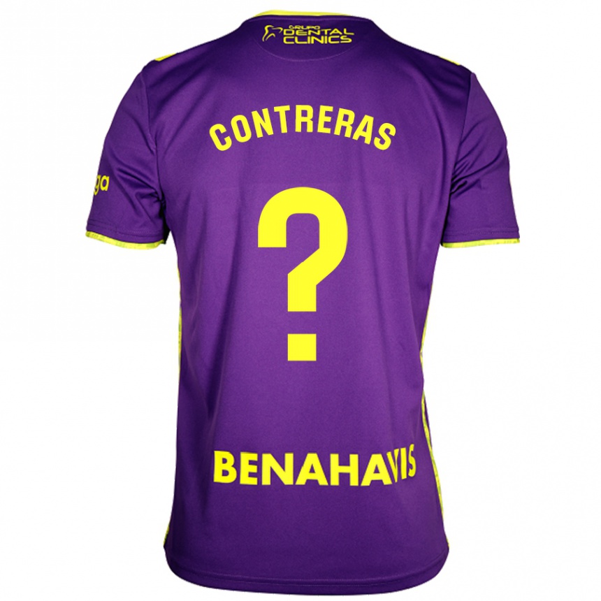 Kids Football Ale Contreras #0 Purple Yellow Away Jersey 2024/25 T-Shirt Australia