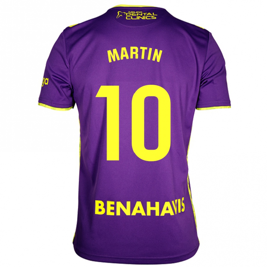 Kids Football Jesús Martín #10 Purple Yellow Away Jersey 2024/25 T-Shirt Australia