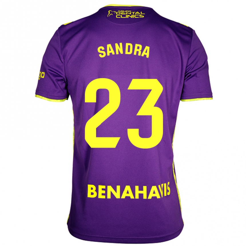 Kids Football Sandra #23 Purple Yellow Away Jersey 2024/25 T-Shirt Australia