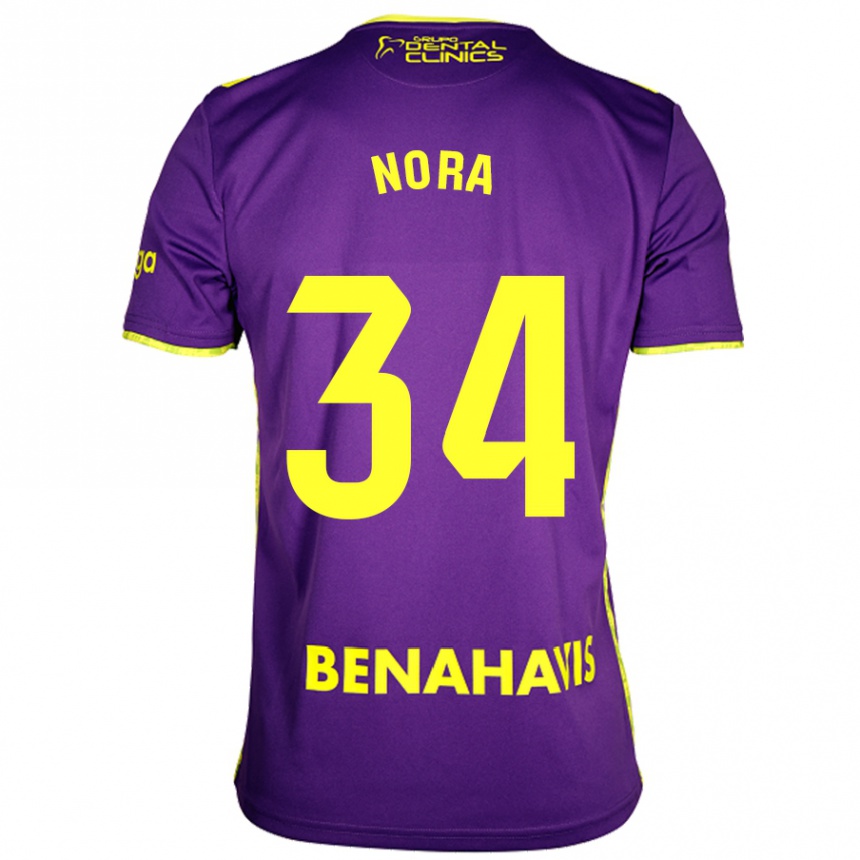 Kids Football Nora #34 Purple Yellow Away Jersey 2024/25 T-Shirt Australia