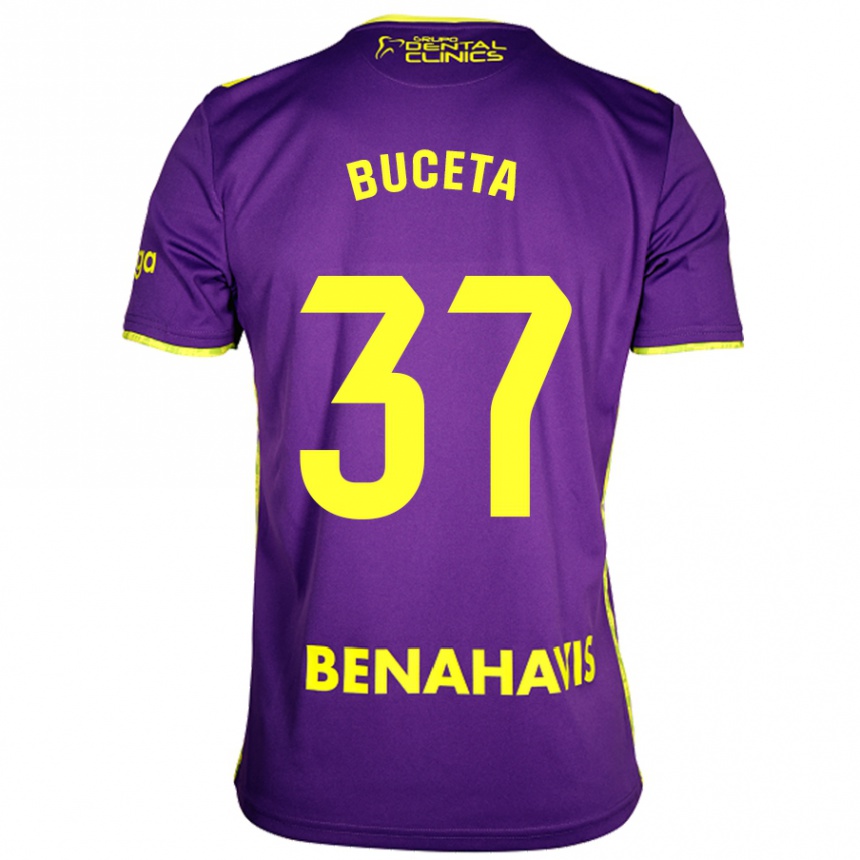 Kids Football Ana Buceta #37 Purple Yellow Away Jersey 2024/25 T-Shirt Australia