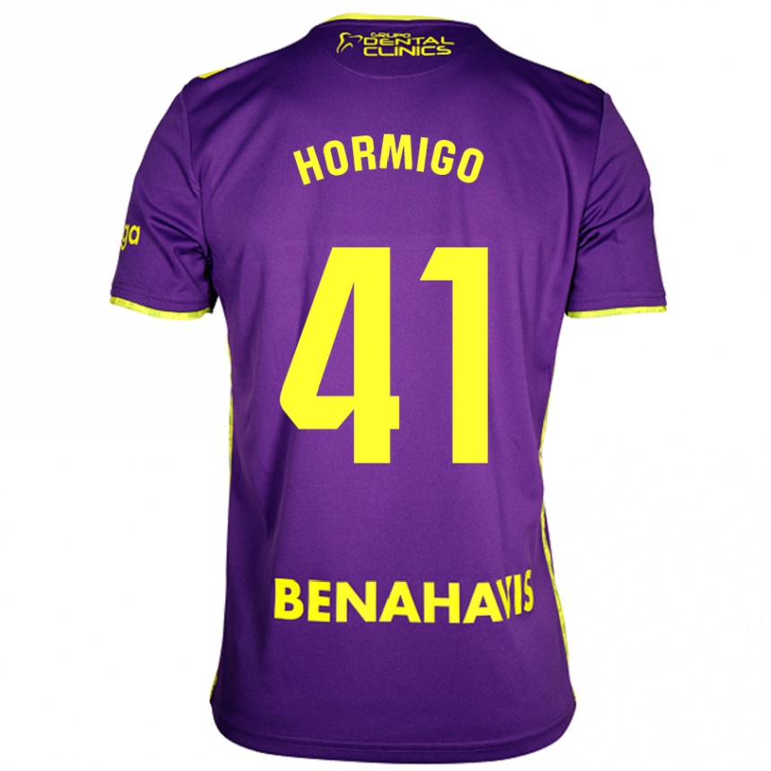 Kids Football Cintia Hormigo #41 Purple Yellow Away Jersey 2024/25 T-Shirt Australia