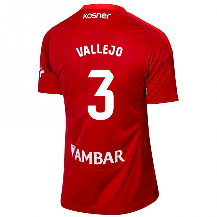 Kids Football Jaime Vallejo #3 White Blue Away Jersey 2024/25 T-Shirt Australia